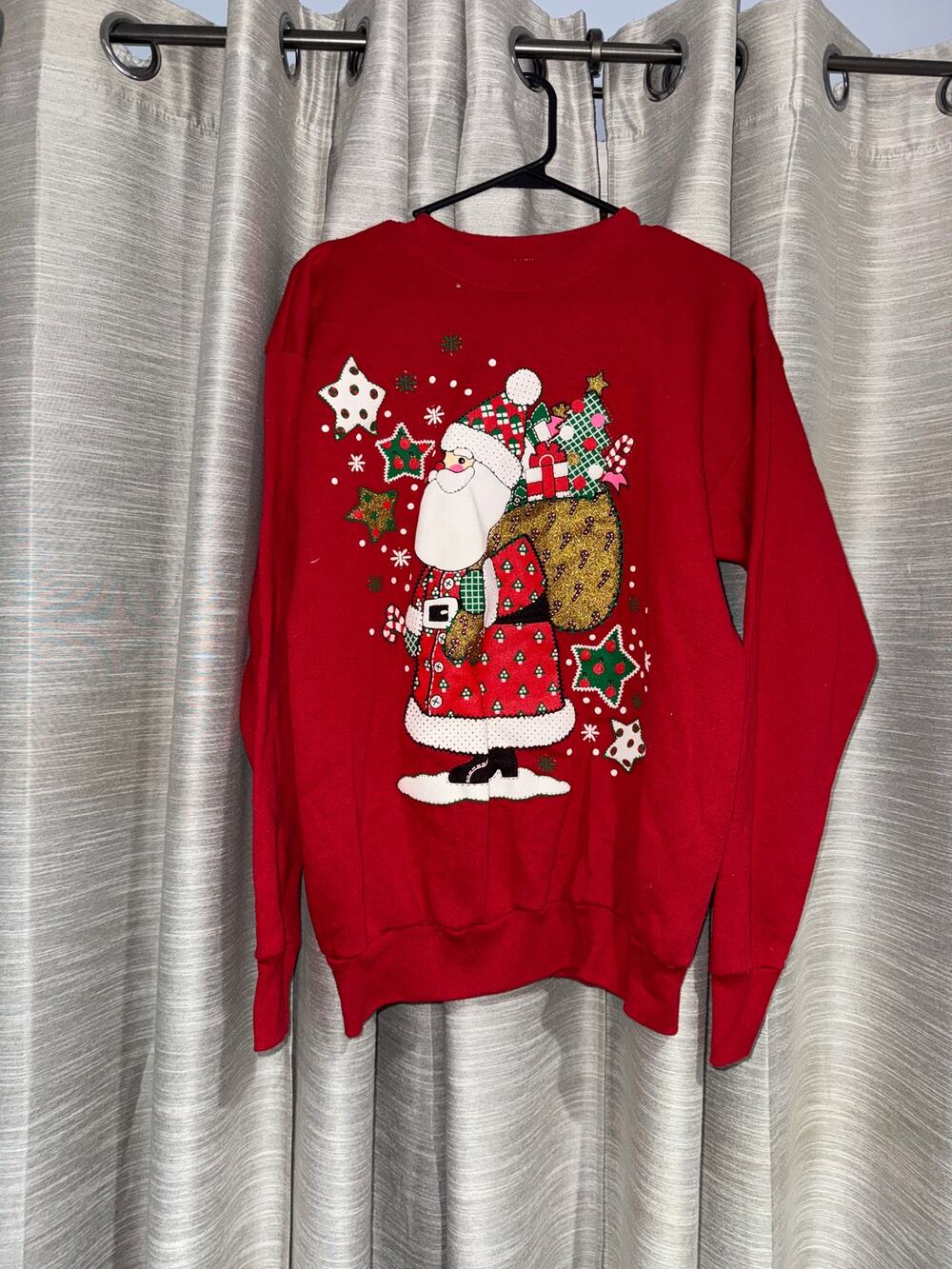 Vintage MBC red Christmas holiday sweater size large